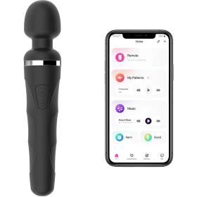 LOVENSE Domi 2 Wand Massager for Women Men, Classic Wand Vibrator, Powerful Stimulator with Dual Rotating Head, Bluetooth App Controlled